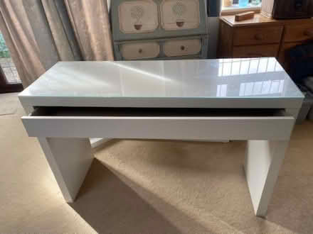 Photo of free IKEA White, Glass Topped Dressing Table (Ducklington OX29) #1