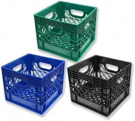 Photo of Milk crates, wood, and cube storage (Canton) #1