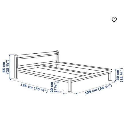 Photo of free NEIDEN Bed frame, pine, Double (NW7) #2