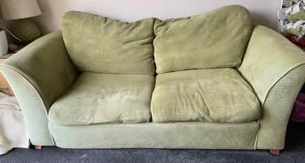 Photo of free 2 sofas (1=sofa bed) & storage foot stool/pouffe (Holland-on-Sea CO15) #2