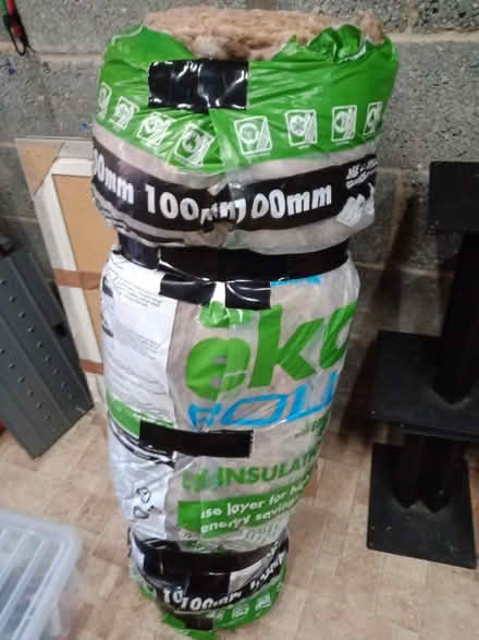 Photo of free Approx 3/4 roll of 100mm insulation (Longstanton CB24) #1