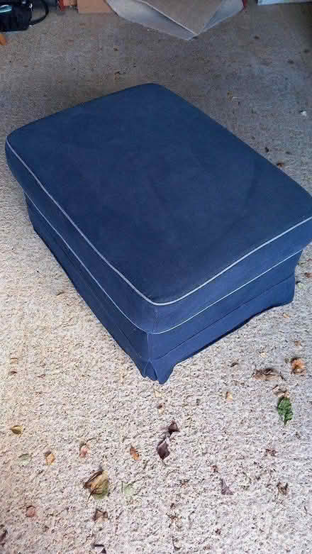 Photo of free Blue footstool and storage (Walkern SG2) #3