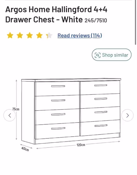 Photo of free Double chest of drawers (IP2) #2