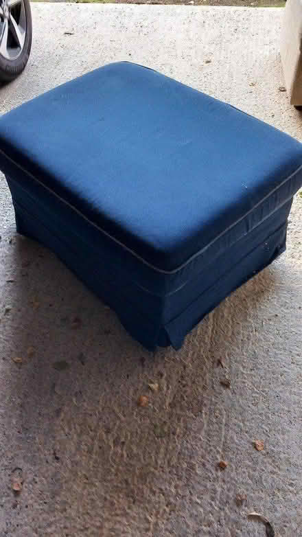 Photo of free Blue footstool and storage (Walkern SG2) #2
