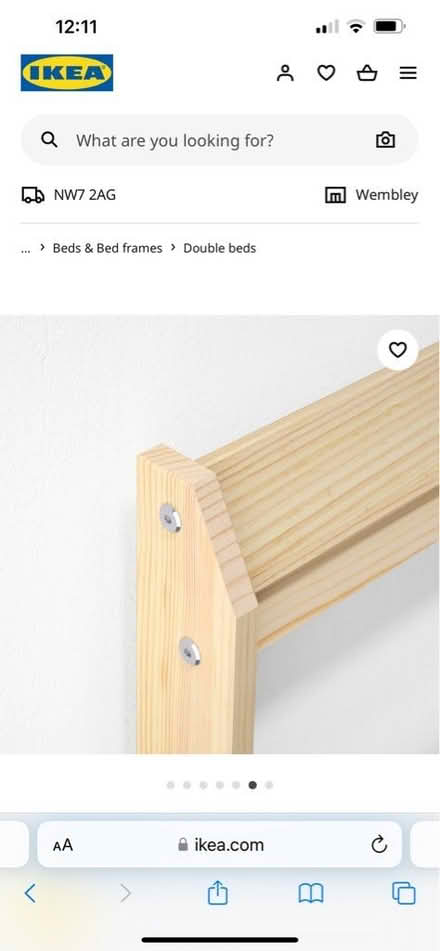 Photo of free NEIDEN Bed frame, pine, Double (NW7) #3