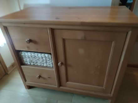 Photo of free Pine Effect Cupboard with Drawers (Saltney, Chester) #1