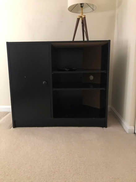 Photo of free Black shelving unit (Abingdon) #2