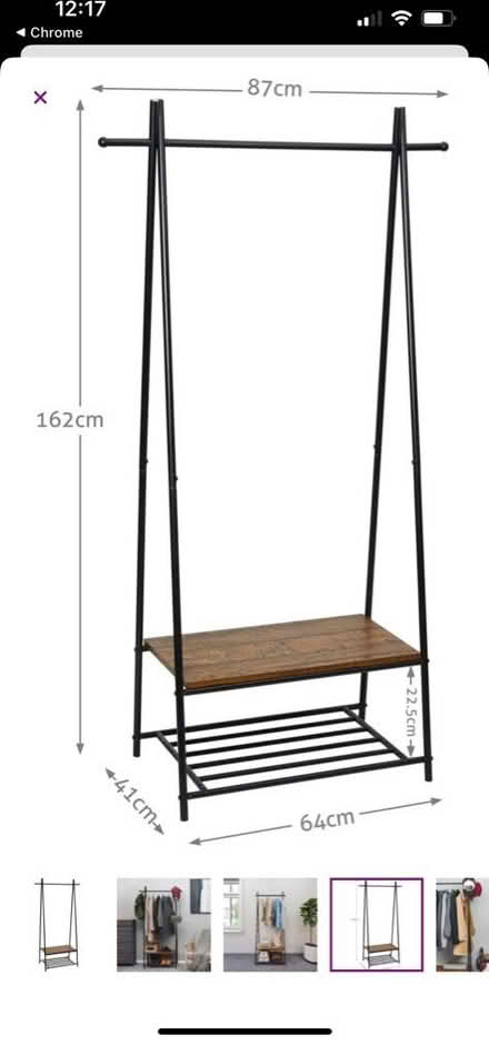 Photo of free Clothes rail will wooden shelf (Cheam) #1