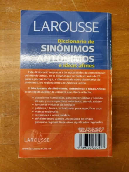 Photo of free Spanish book synonyms and antonyms (Didcot OX11) #1