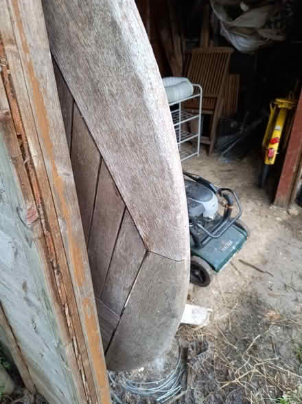 Photo of free Hard wood large round garden table (Maidstone ME16) #1