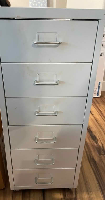 Photo of free IKEA white metal shelf (Northglenn) #1