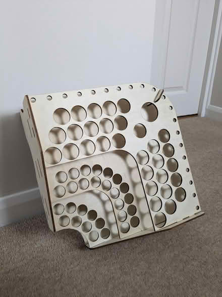 Photo of free Wooden storage rack for paints/bottles - 81 holes (Hook RG27) #1