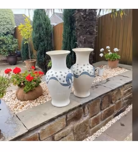 Photo of free Pair of ornamental urns for garden or home (Hala LA1) #1