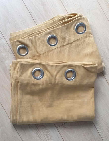 Photo of free Pair of lined, ochre curtains (Warminster BA12) #2