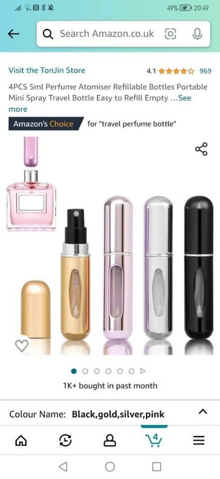 Photo of Travel size perfume bottles (Stroud) #1