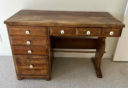 Photo of free Wood desk (40”x24”) (Mounds Street, San Mateo) #1