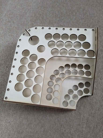 Photo of free Wooden storage rack for paints/bottles - 81 holes (Hook RG27) #3