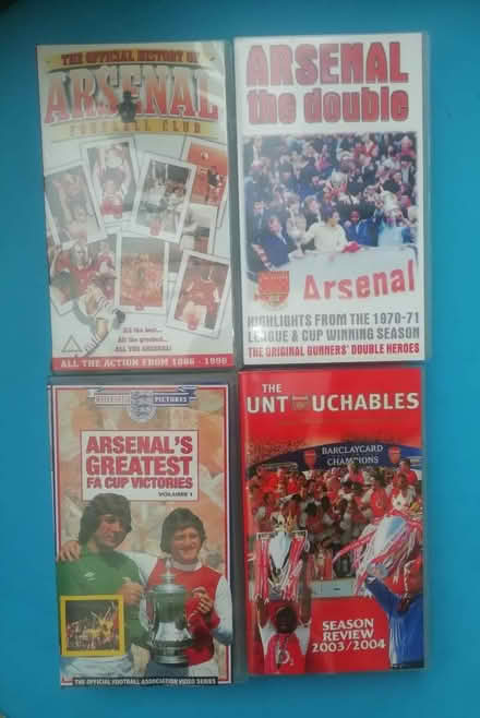 Photo of free 4 x Arsenal VHS tapes (Hove Park area BN3) #1