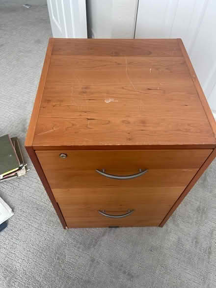 Photo of free Solid wood filing cabinet (Gunbarrel area) #2