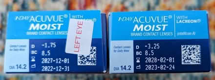 Photo of free Acuvue Moist contact lenses (CF24) #1