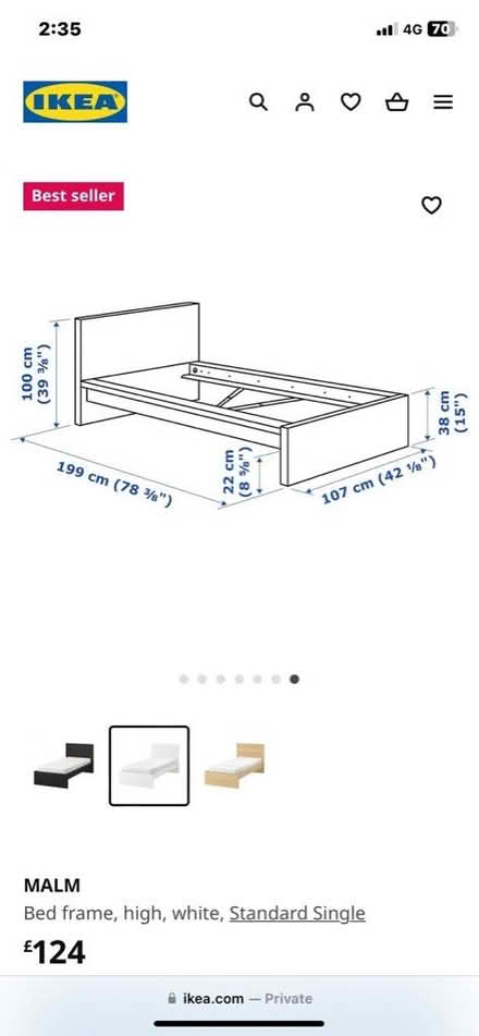 Photo of free Ikea single bed frame (Wheatley Hills Doncaster) #2