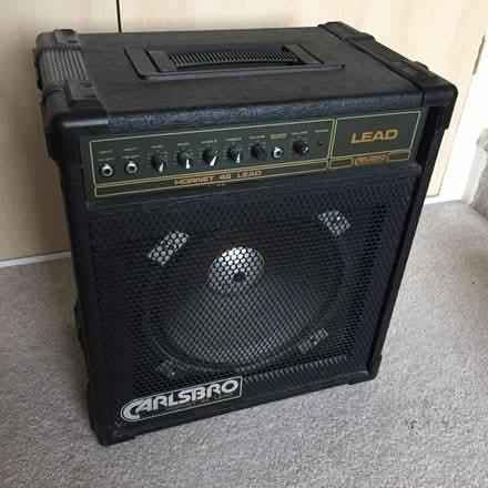 Photo of free 1980's Carlsbro Hornet 45 Lead Amp with 2 guitar leads (Whiston Lane Ends L35) #2