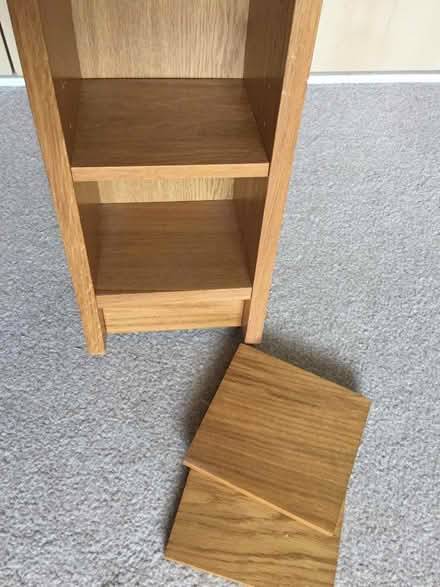 Photo of free Media Storage Tower - Ikea, Billy, Oak shelving unit (Whiston Lane Ends L35) #1