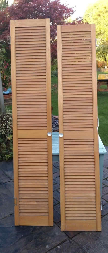 Photo of free Pair of slatted wooden doors (Lamborough Hill OX1) #1