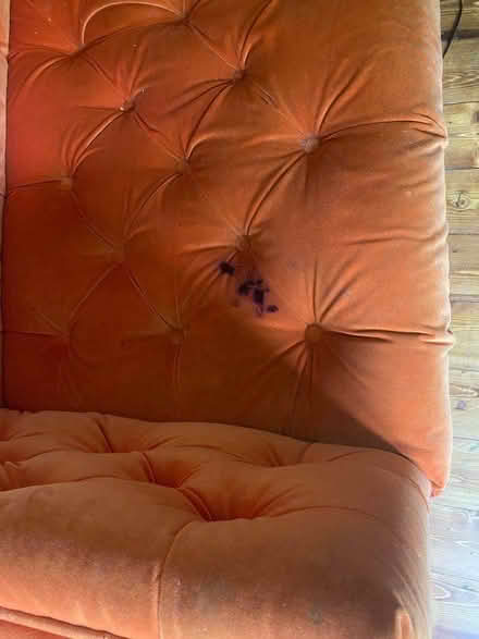 Photo of free Orange Sofa with broken leg (Ingrow BD21) #4