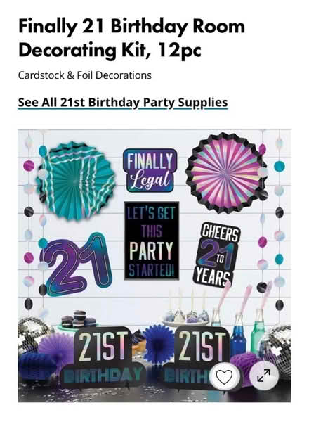 Photo of free 21st birthday decorations (West side Detroit) #2