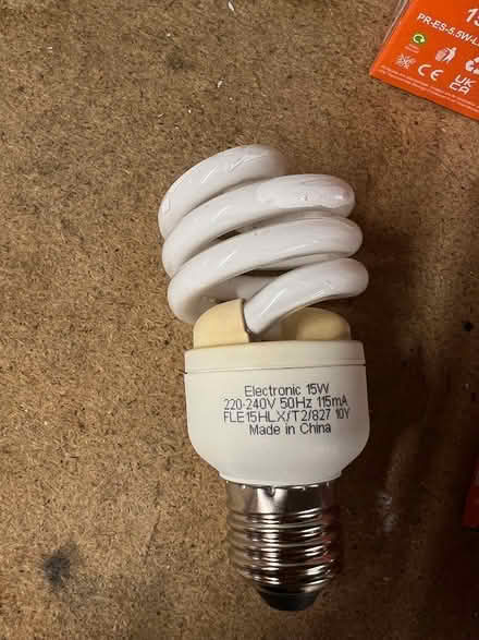 Photo of free 5 x compact low energy light bulbs (Oakham) #1