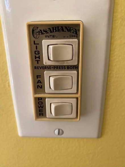Photo of Switch for Casablanca fan (Oak Brook) #1