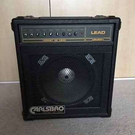 Photo of free 1980's Carlsbro Hornet 45 Lead Amp with 2 guitar leads (Whiston Lane Ends L35) #1