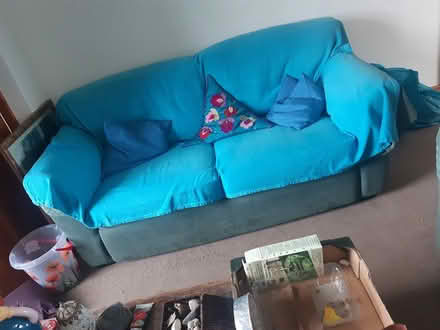 Photo of free Two large 3 seater green sofas (Sowerby bridge HX6) #3