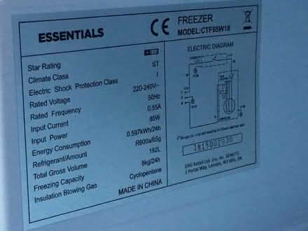 Photo of free Tall larder fridge & freezer VGC (Copsewood CV3) #2