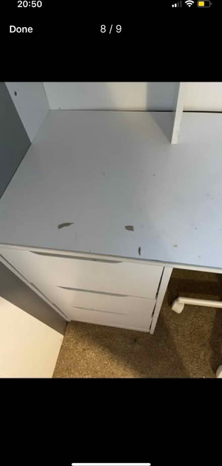 Photo of free Bunk bed and desk in white (Balti Triangle B12) #2