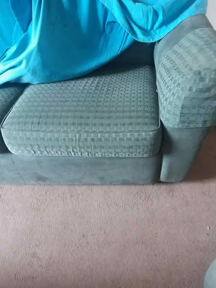 Photo of free Two large 3 seater green sofas (Sowerby bridge HX6) #1