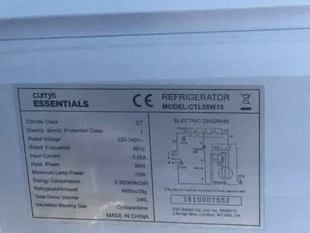 Photo of free Tall larder fridge & freezer VGC (Copsewood CV3) #4