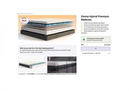 Photo of free Emma Hybrid Premium double mattress (Pilton EX4) #3