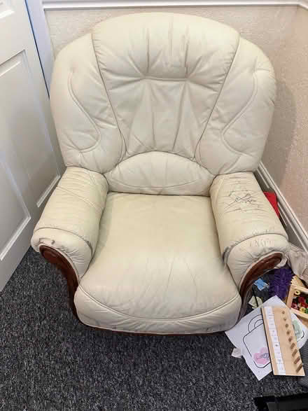 Photo of free Single leather sofa (Walsall) #1