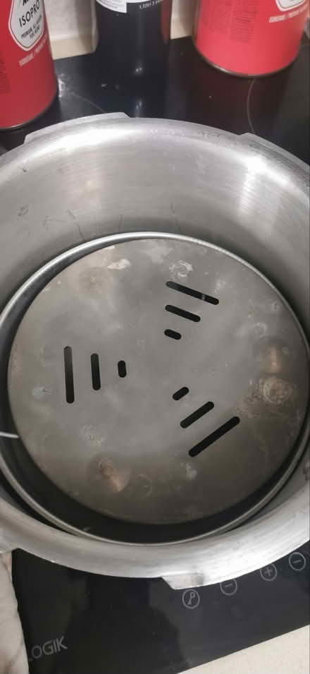 Photo of free Two pressure cooker pans with lids but no weights. (Old Hutton LA8) #3