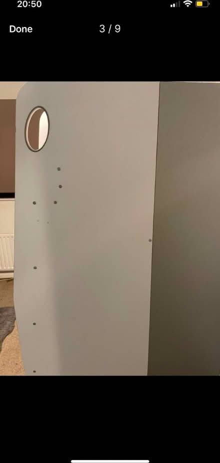 Photo of free Bunk bed and desk in white (Balti Triangle B12) #4