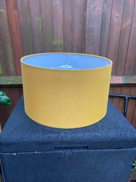 Photo of free Large, mustard lamp shade (BN43) #1