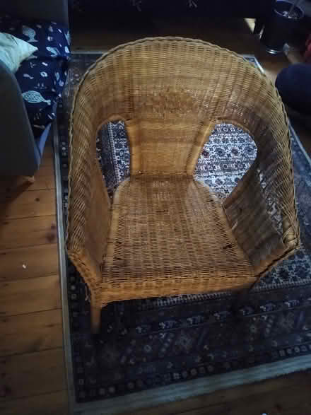 Photo of free Wicker chair, 60s style (TW9) #2