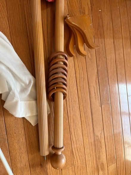 Photo of free Wood Curtain Rod with rings (Flemington, NJ) #1