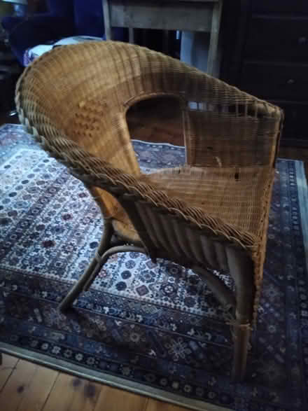 Photo of free Wicker chair, 60s style (TW9) #1