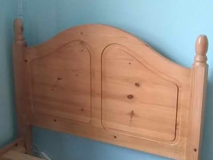 Photo of free Single pine bed frame (Greystoke CA11) #1