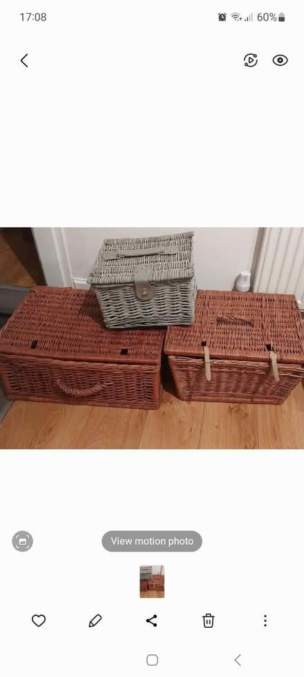 Photo of free 3 wicker baskets (Aigburth L17) #1