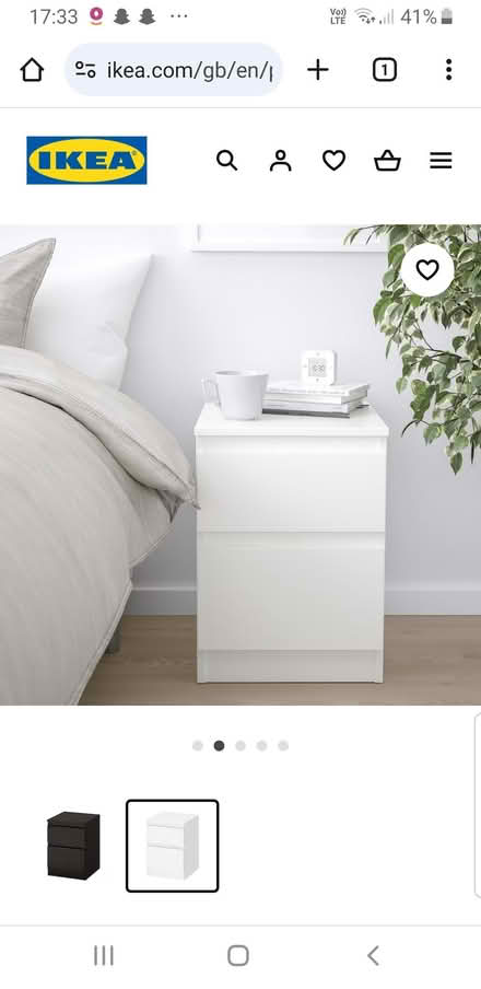 Photo of free IKEA white bedside drawer unit (Barming, Maidstone ME16) #2