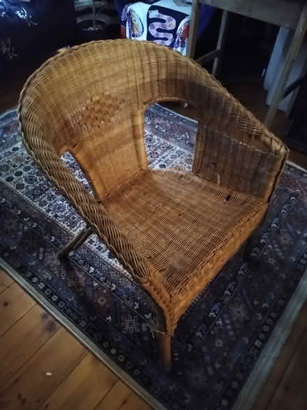 Photo of free Wicker chair, 60s style (TW9) #3